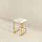 Joel Mid Century Modern Luxury Upholstered Stool White