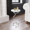 Joel Side Table White & Silver