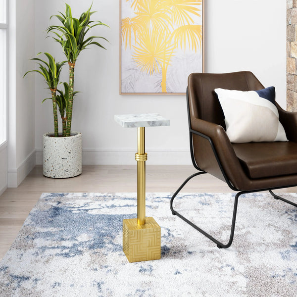 Josef Side Table White & Gold