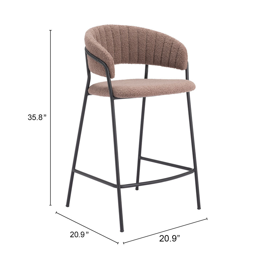 Josephine Counter Stool  Brown