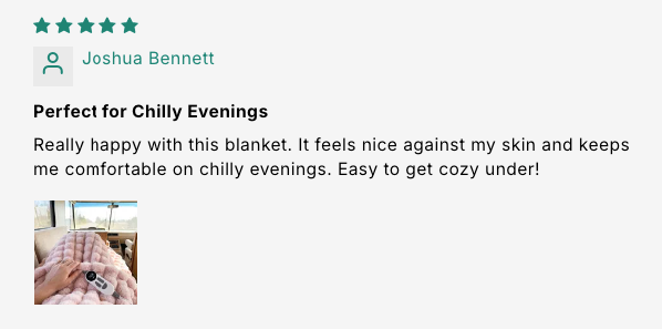 Faux Fur Heated Blanket – Plush Bubble Texture, Throw to King customer review screenshot 3