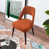 Juliana Mid Century Modern Burnt Orange Fabric Dining Chair (Set Of 2)