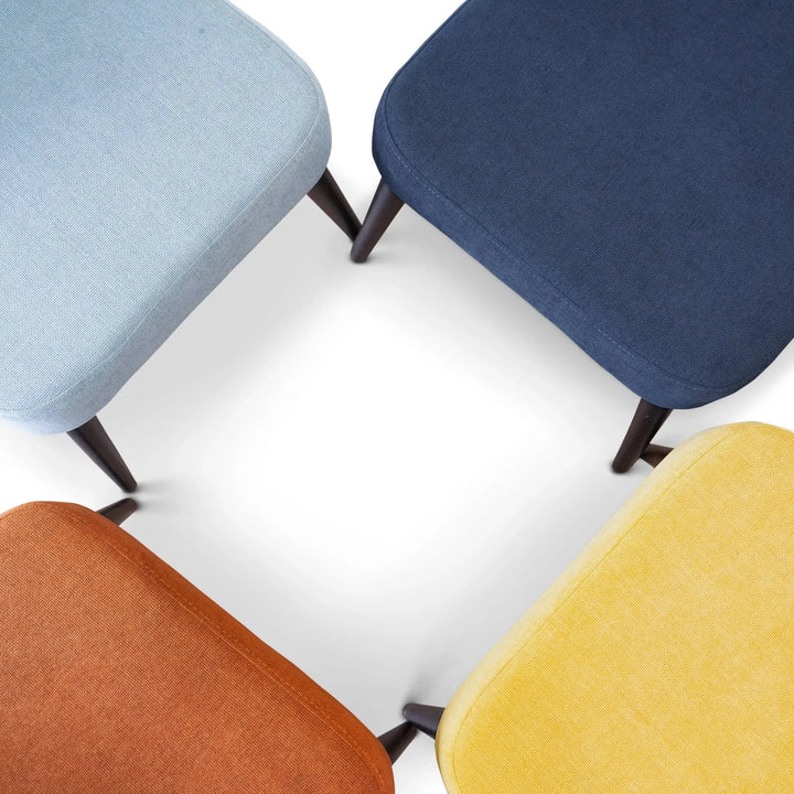 Juliana Mid Century Modern Yellow Fabric Dining Chair