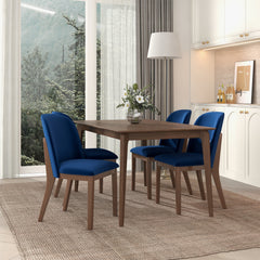 Kaitlyn Navy Blue Velvet Dining Chair