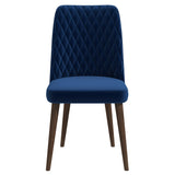 Katie Navy Blue Velvet Dining Chair (Set Of 2)