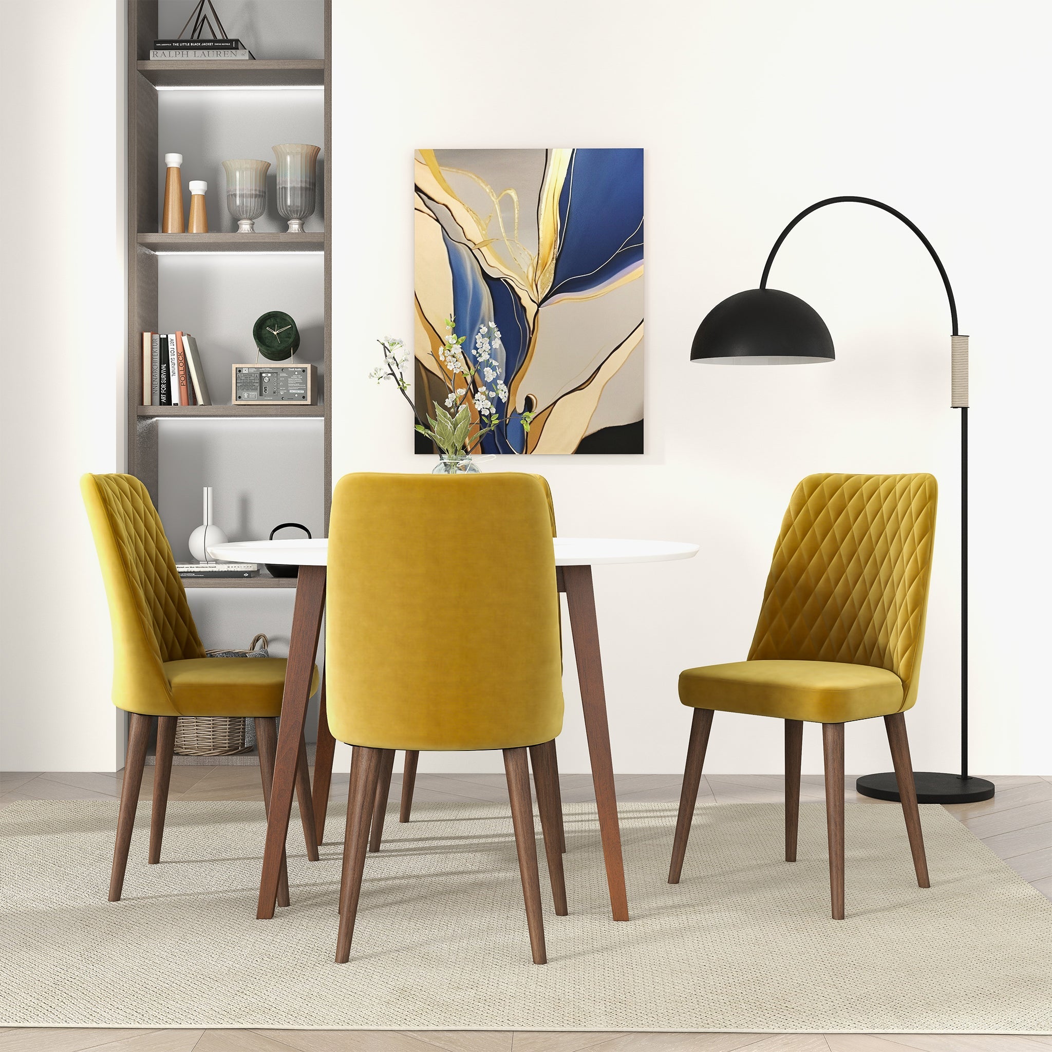 Katie Gold Velvet Dining Chair (Set Of 2)