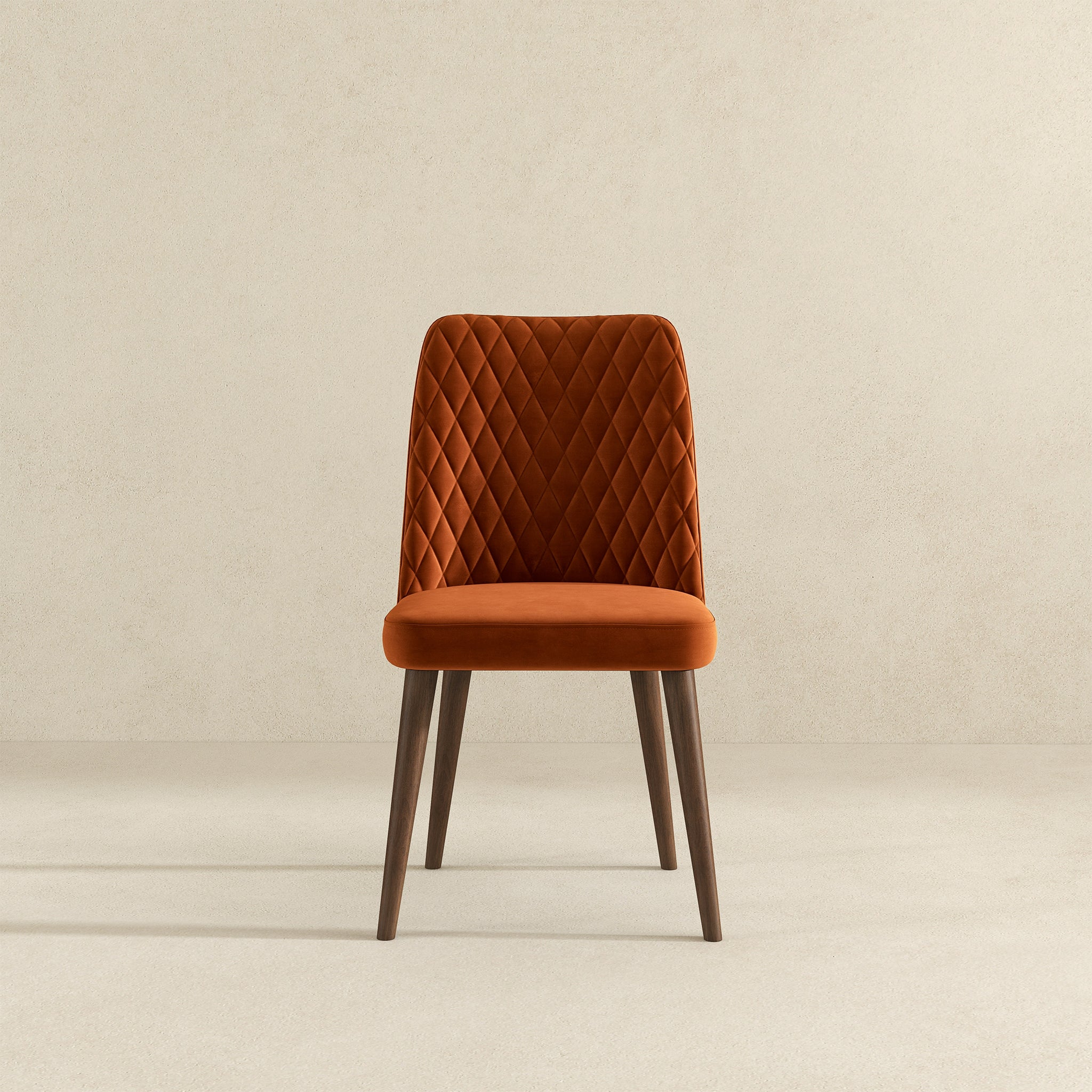 Katie Burnt Orange Velvet Dining Chair