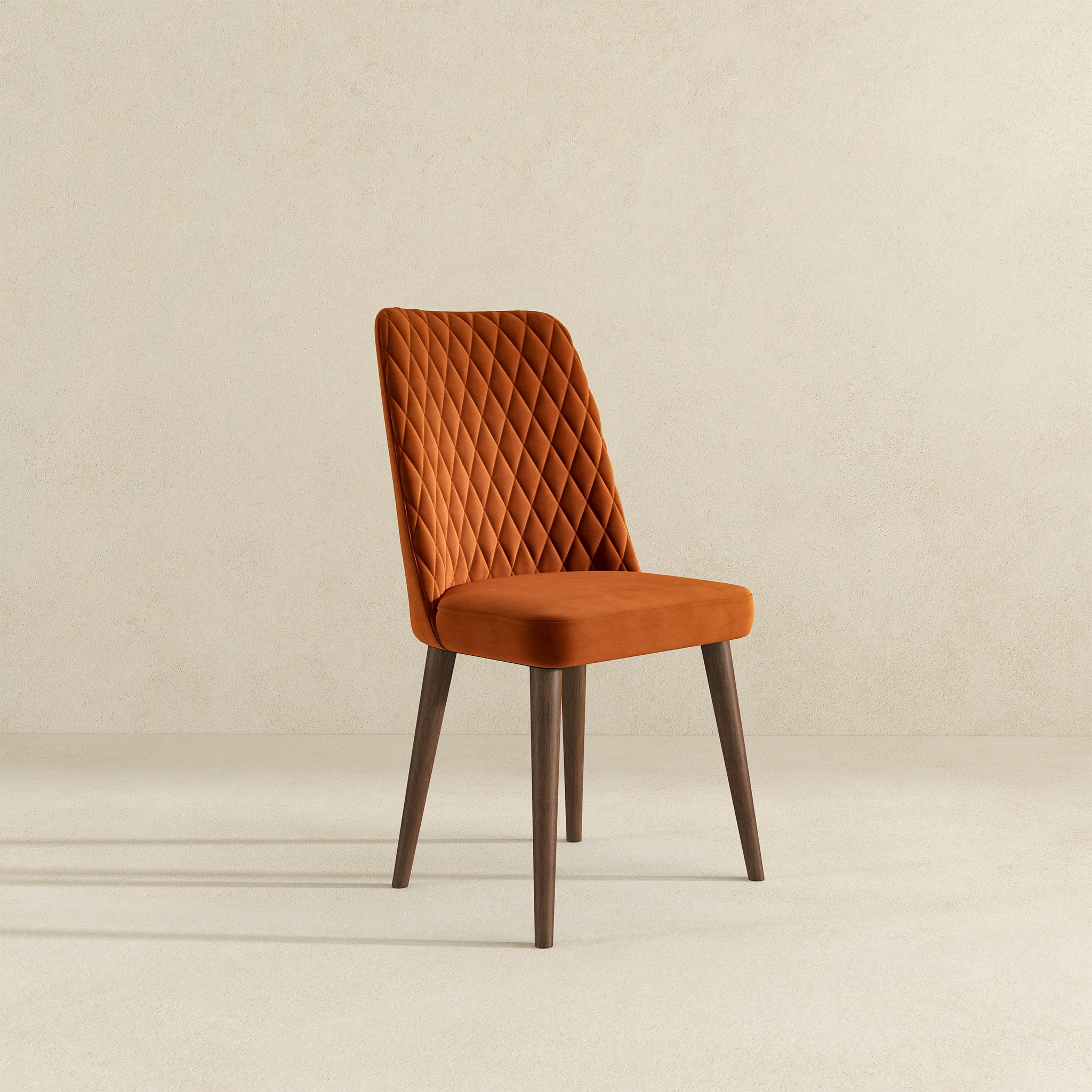 Katie Burnt Orange Velvet Dining Chair