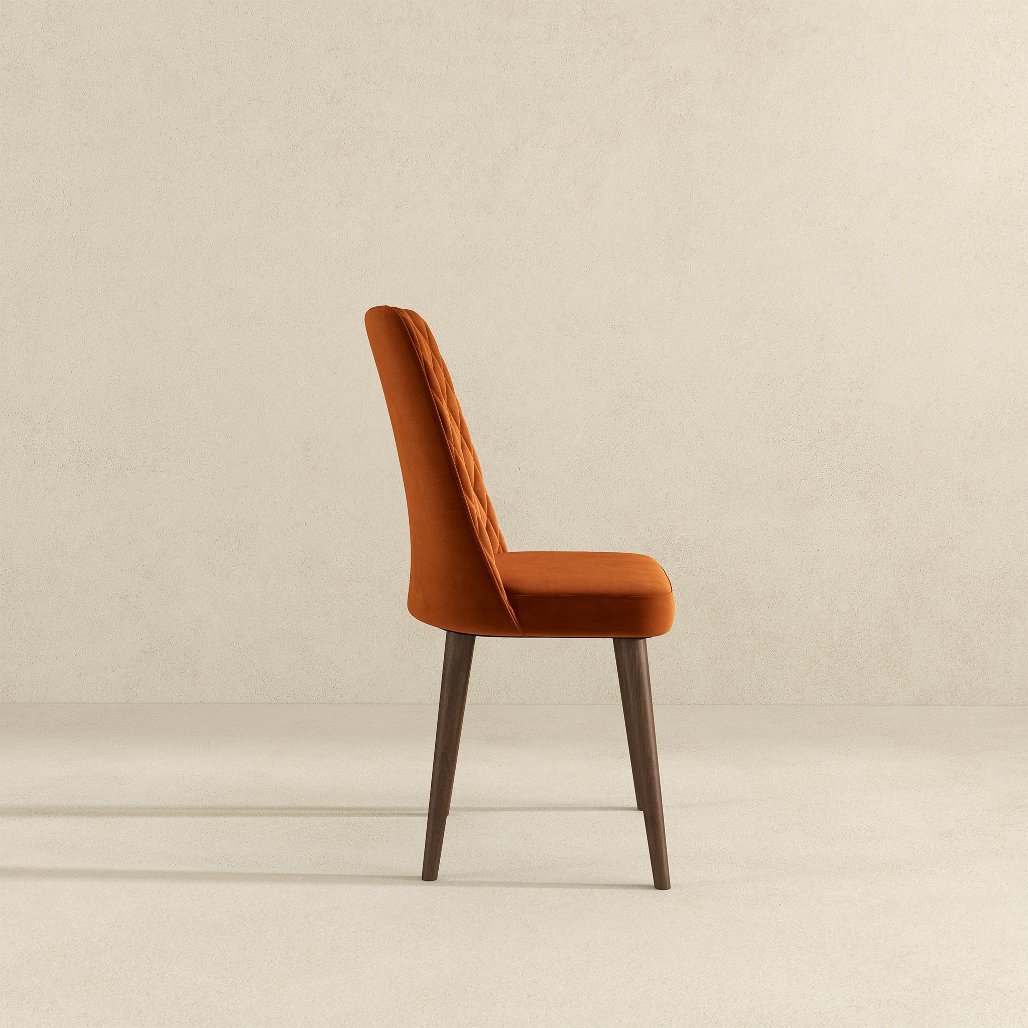 Katie Burnt Orange Velvet Dining Chair