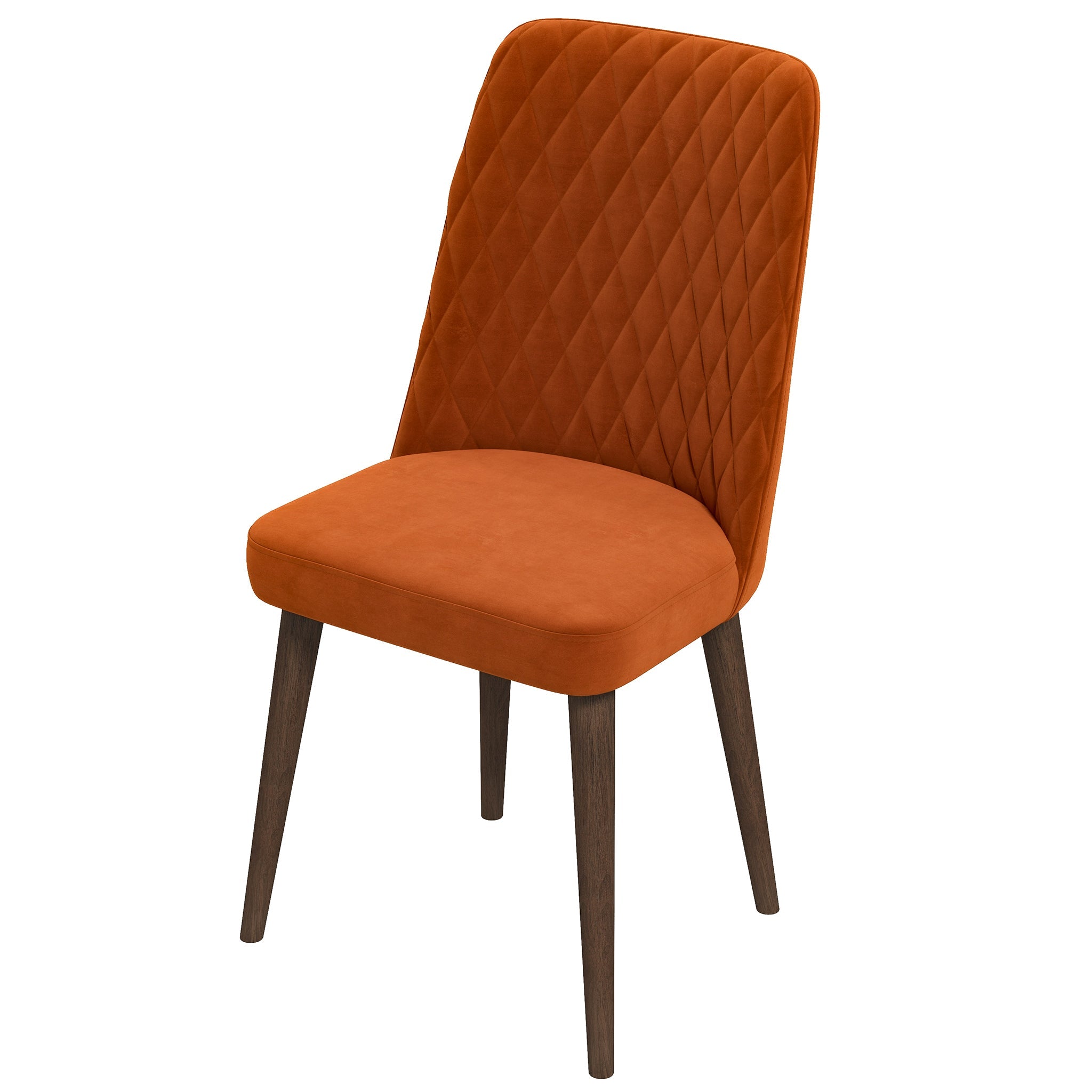 Katie Burnt Orange Velvet Dining Chair