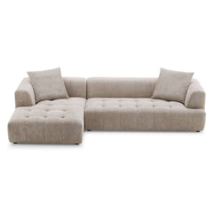 Kaynes Boucle Sectional Sofa Mocha