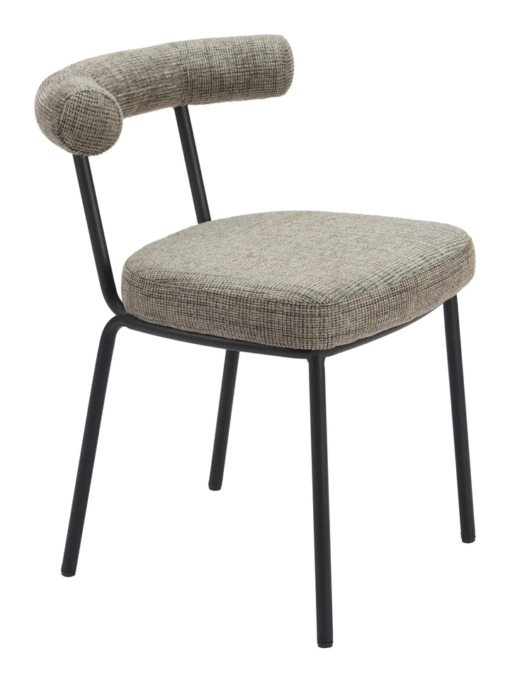 Kede Dining Chair Green Tweed