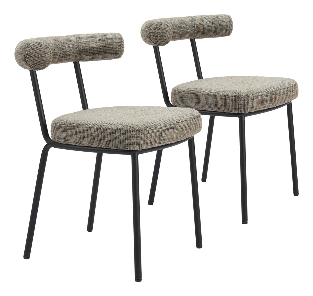 Kede Dining Chair Green Tweed