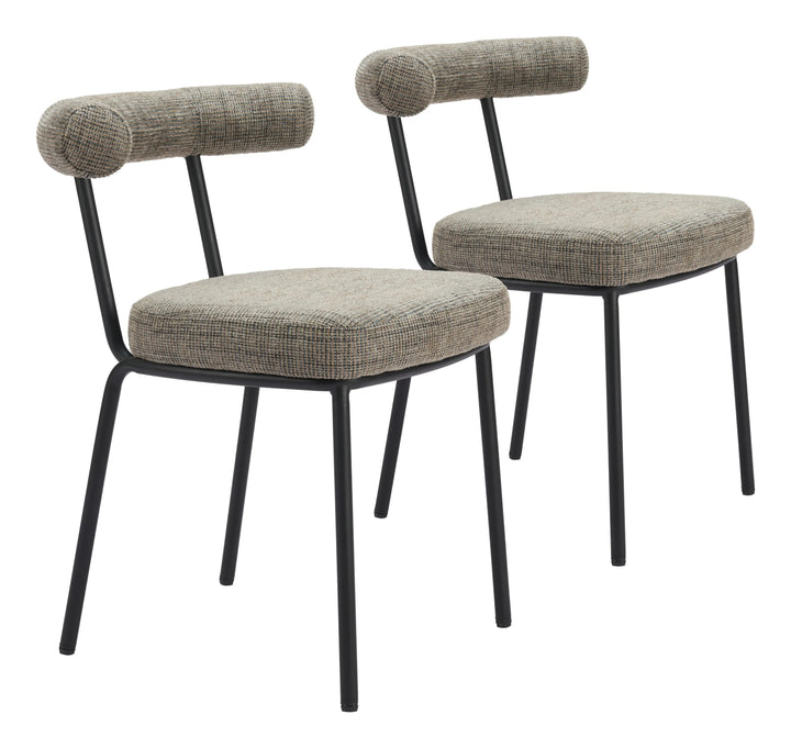 Kede Dining Chair Green Tweed