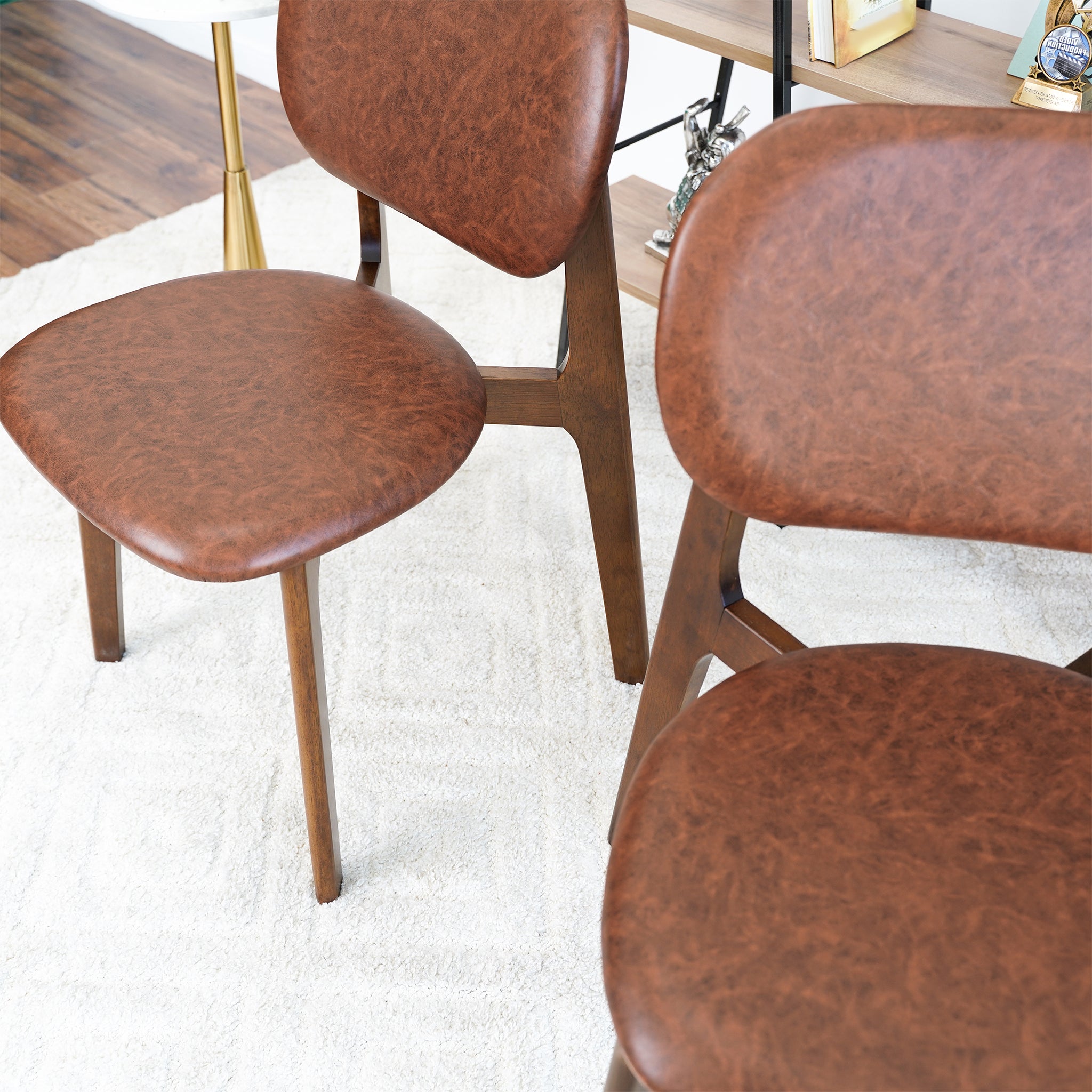 Kelsey Brown Leather Dining Chair