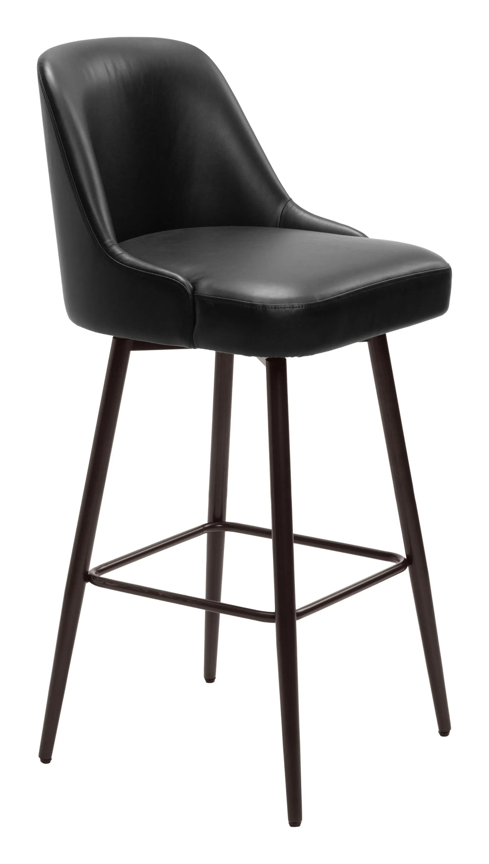 Keppel Swivel Barstool  Black & Bronze
