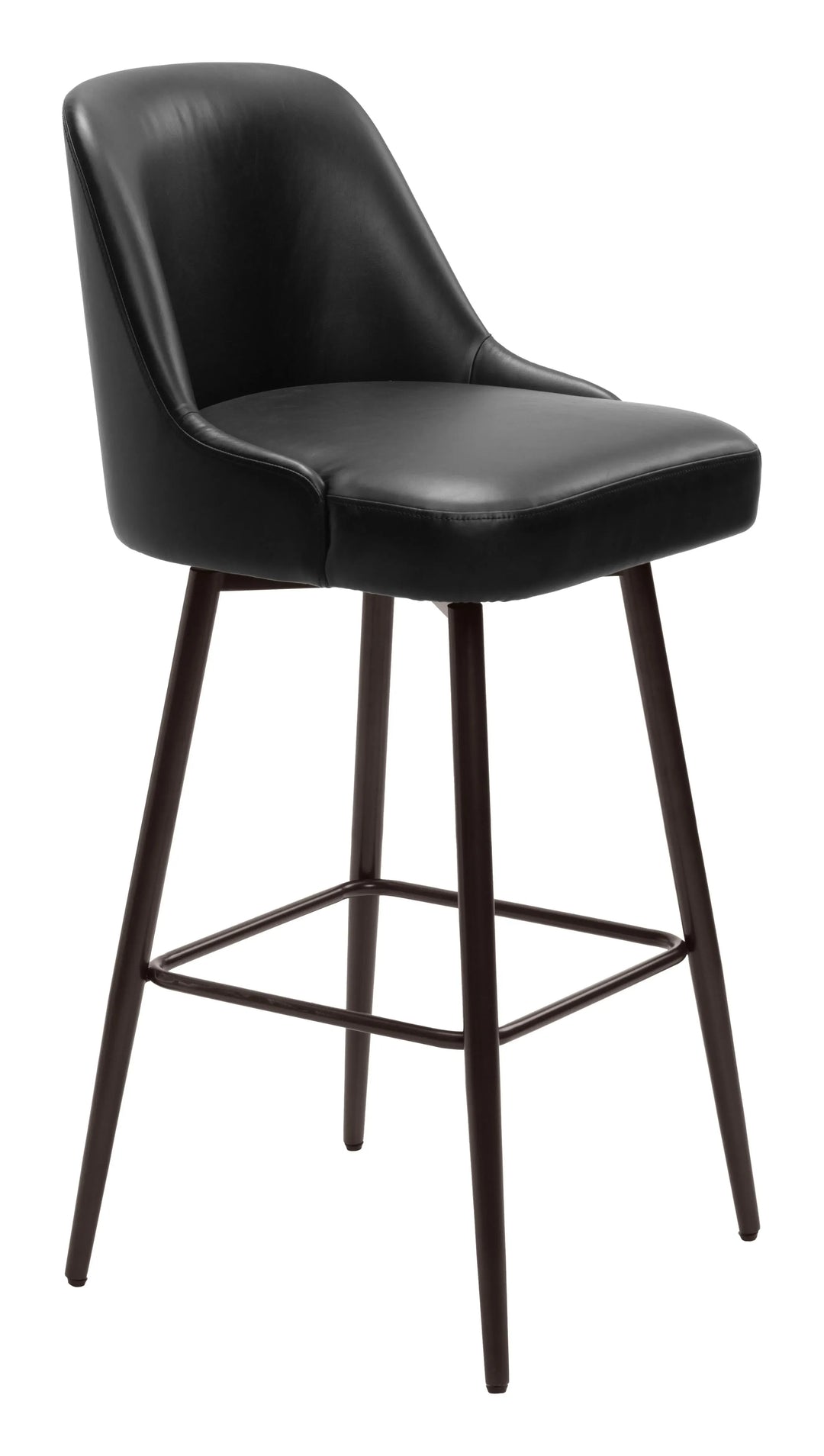 Keppel Swivel Barstool  Black & Bronze