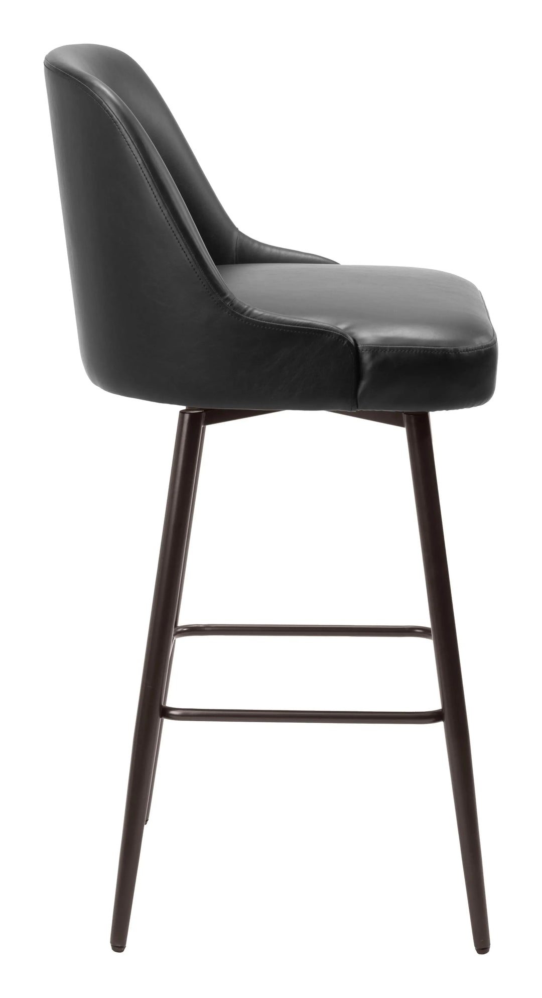 Keppel Swivel Barstool  Black & Bronze
