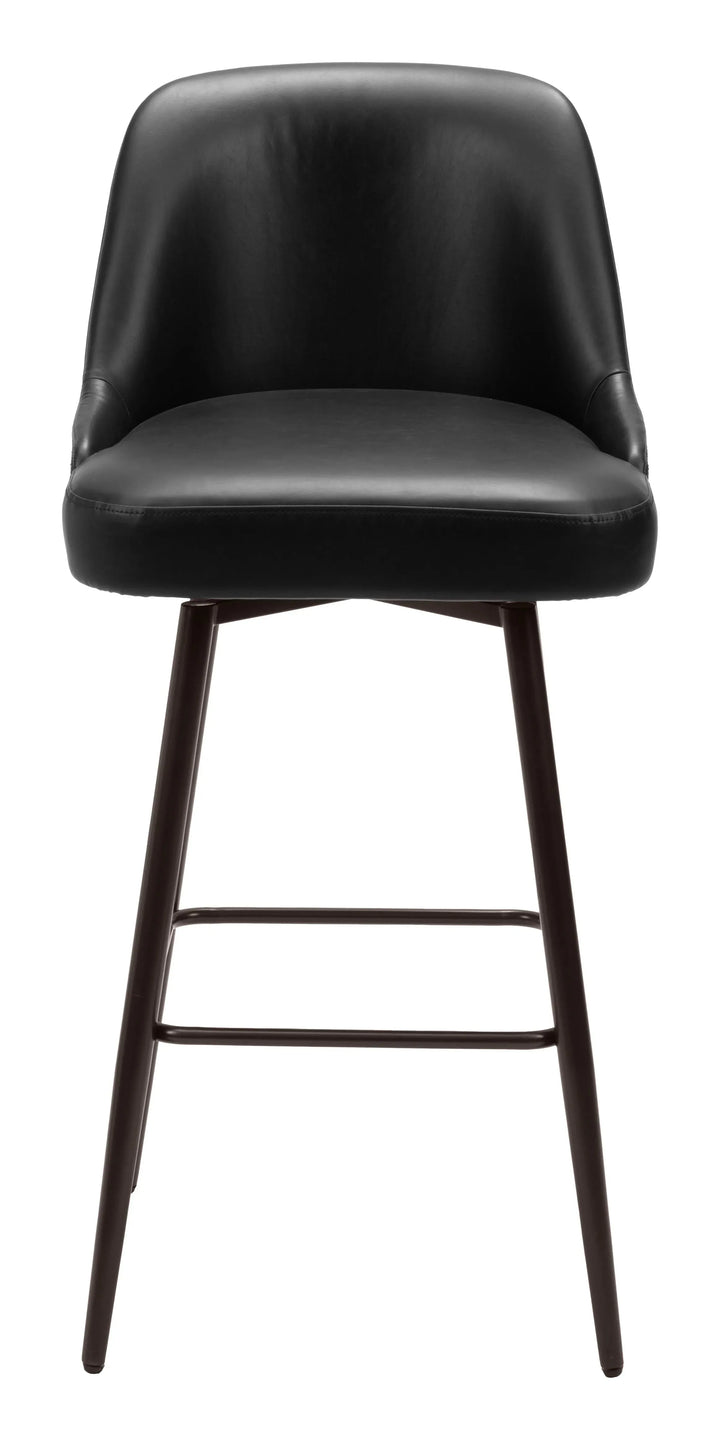 Keppel Swivel Barstool  Black & Bronze