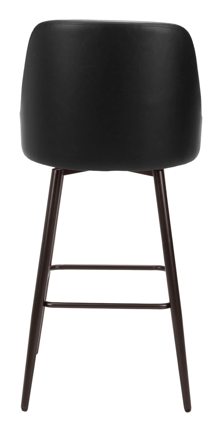 Keppel Swivel Barstool  Black & Bronze