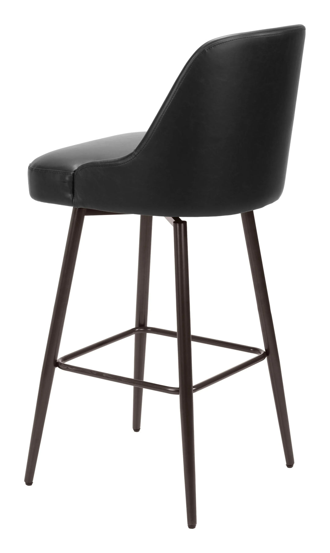 Keppel Swivel Barstool  Black & Bronze