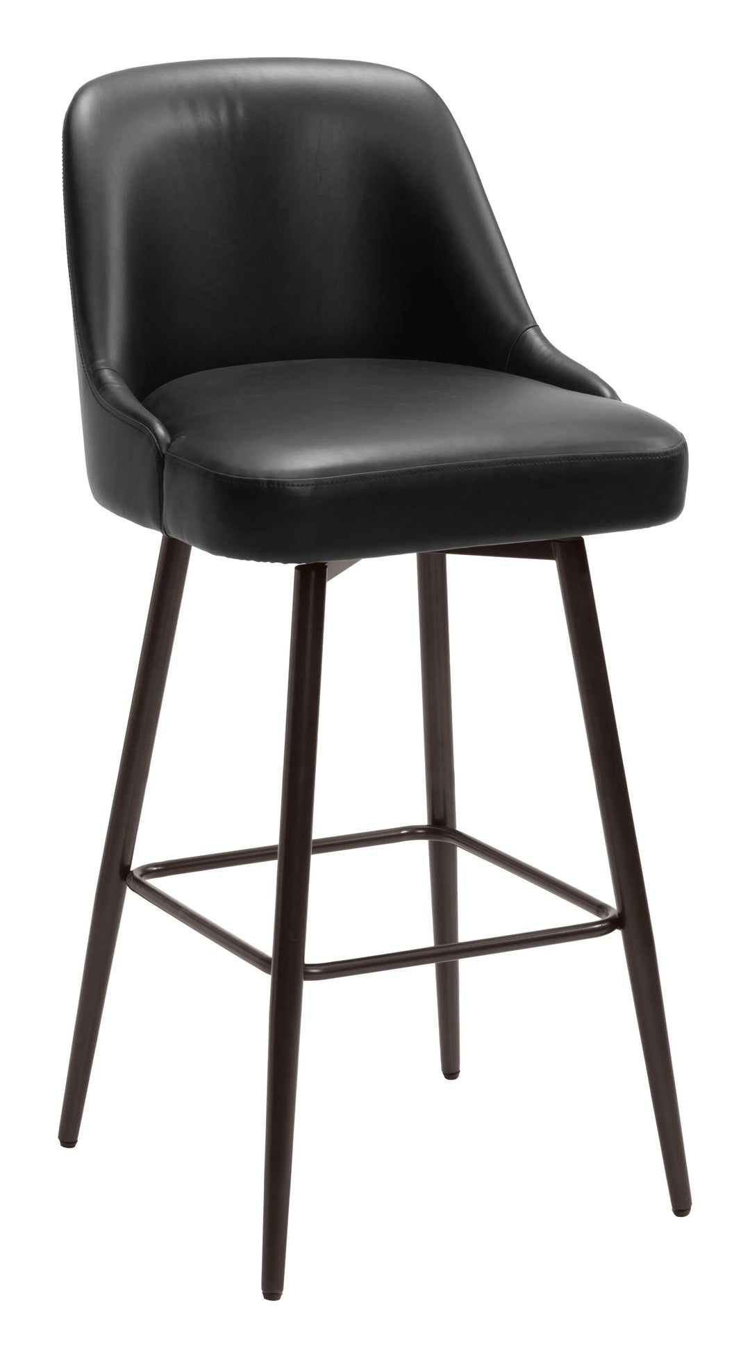 Keppel Swivel Barstool  Black & Bronze