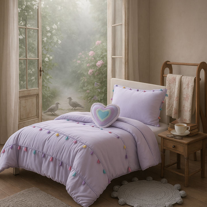 Kids Tanya Tassel Comforter Set