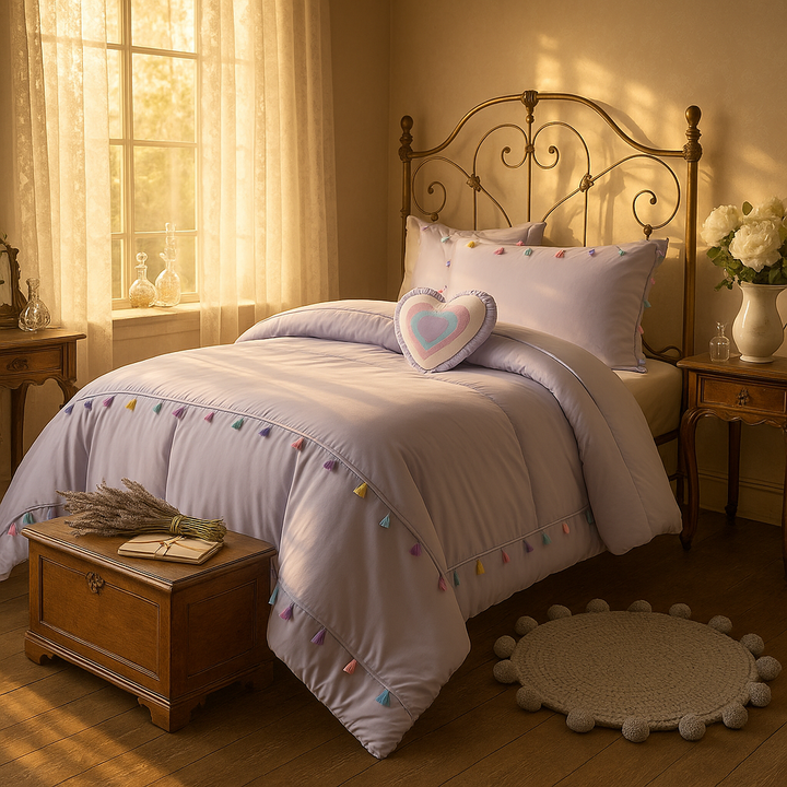 Kids Tanya Tassel Comforter Set