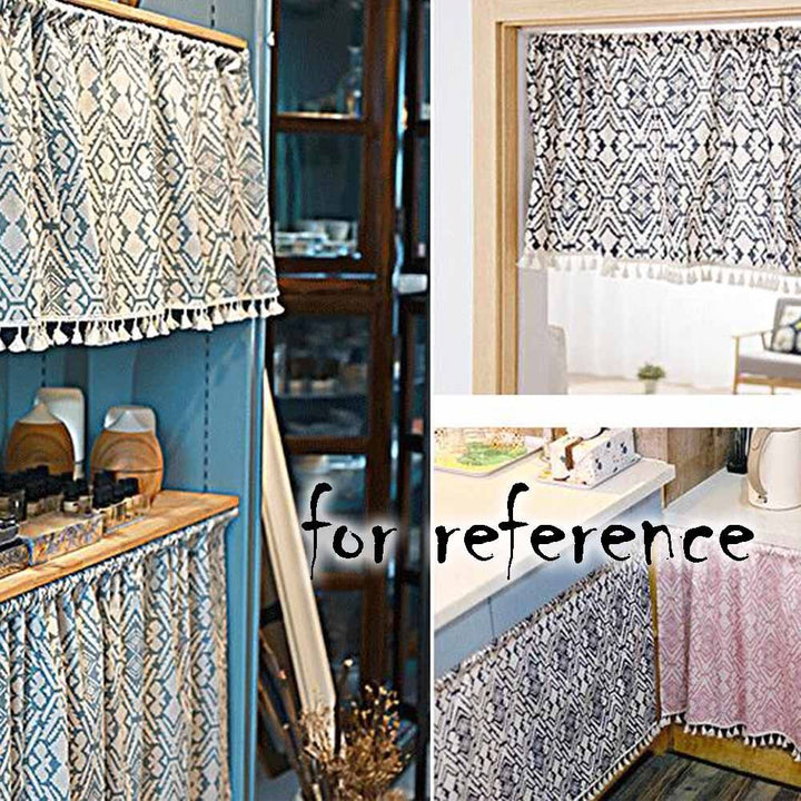 Kitchen Window Curtains Blue