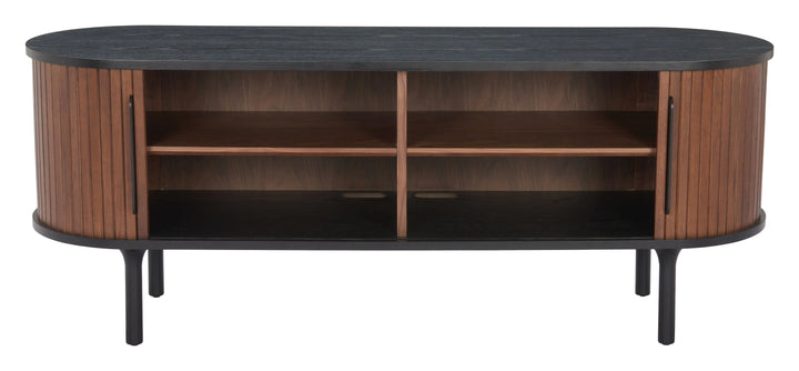 Koriana Entertainment Stand Black & Walnut