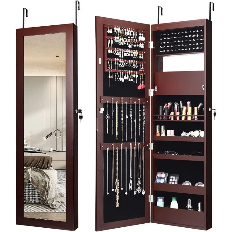 LED Mirror Jewelry Cabinet