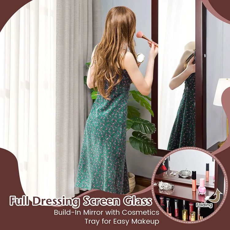 LED Mirror Jewelry Cabinet