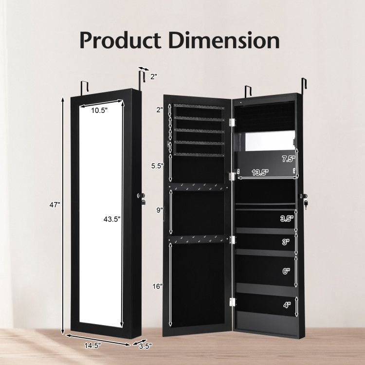 LED Mirror Jewelry Cabinet