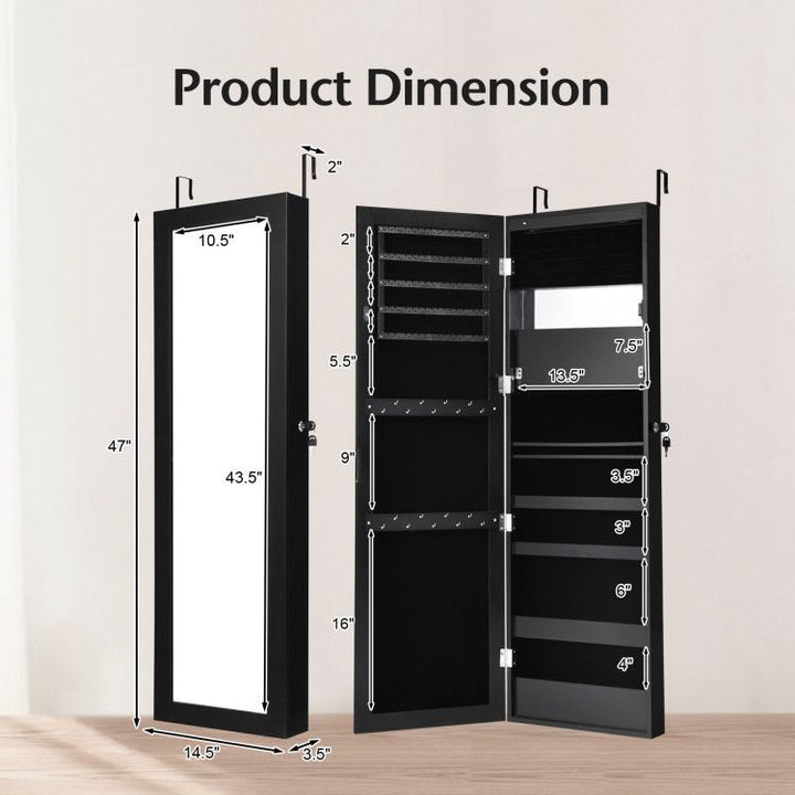 LED Mirror Jewelry Cabinet