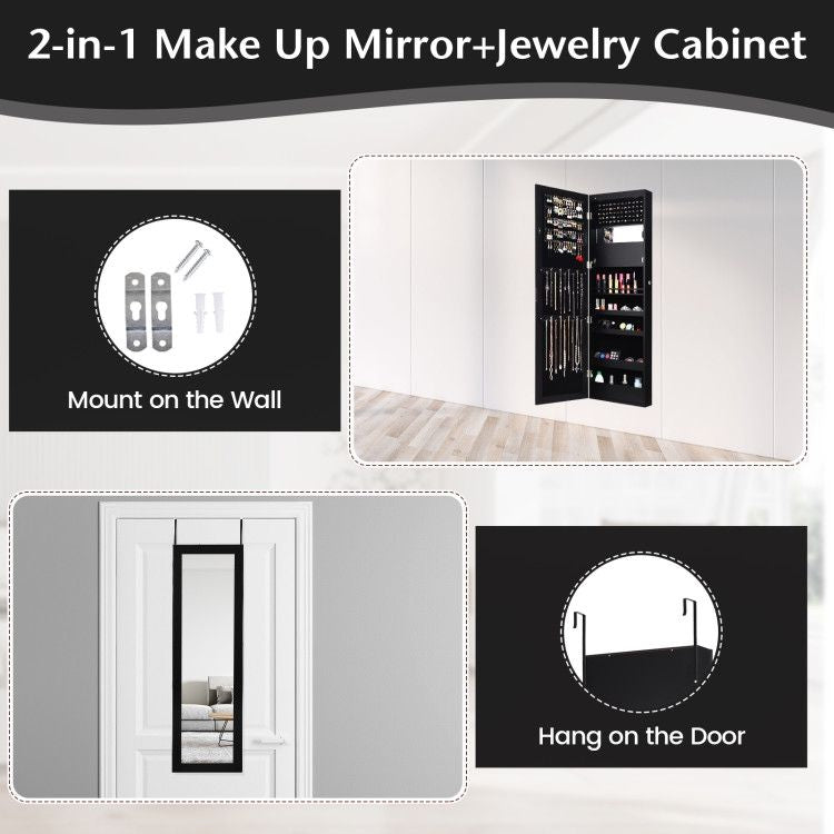 LED Mirror Jewelry Cabinet