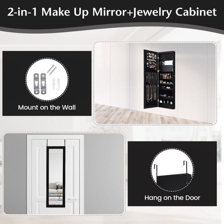 LED Mirror Jewelry Cabinet