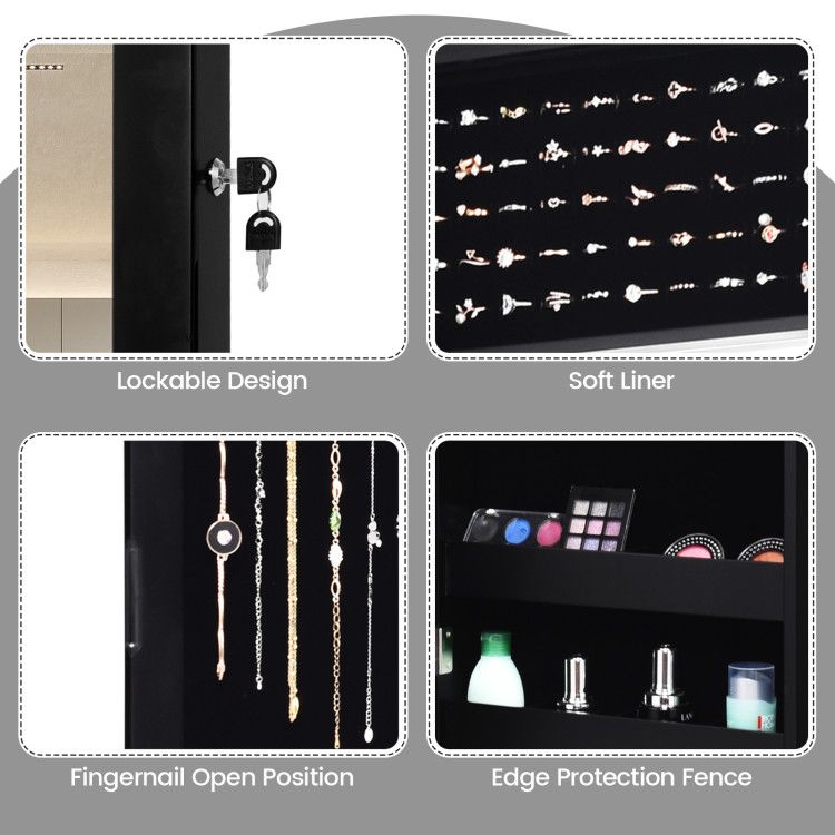 LED Mirror Jewelry Cabinet