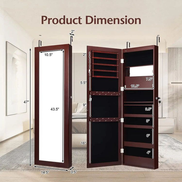 LED Mirror Jewelry Cabinet