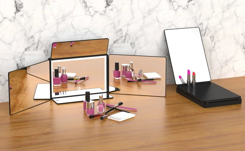 LED Trifold Self Haircut Mirror
