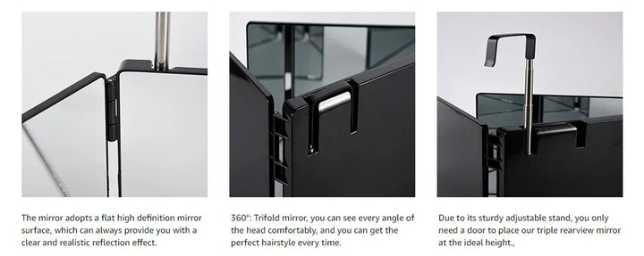 LED Trifold Self Haircut Mirror