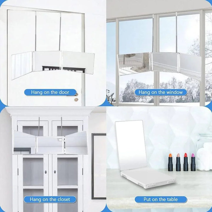 LED Trifold Self Haircut Mirror