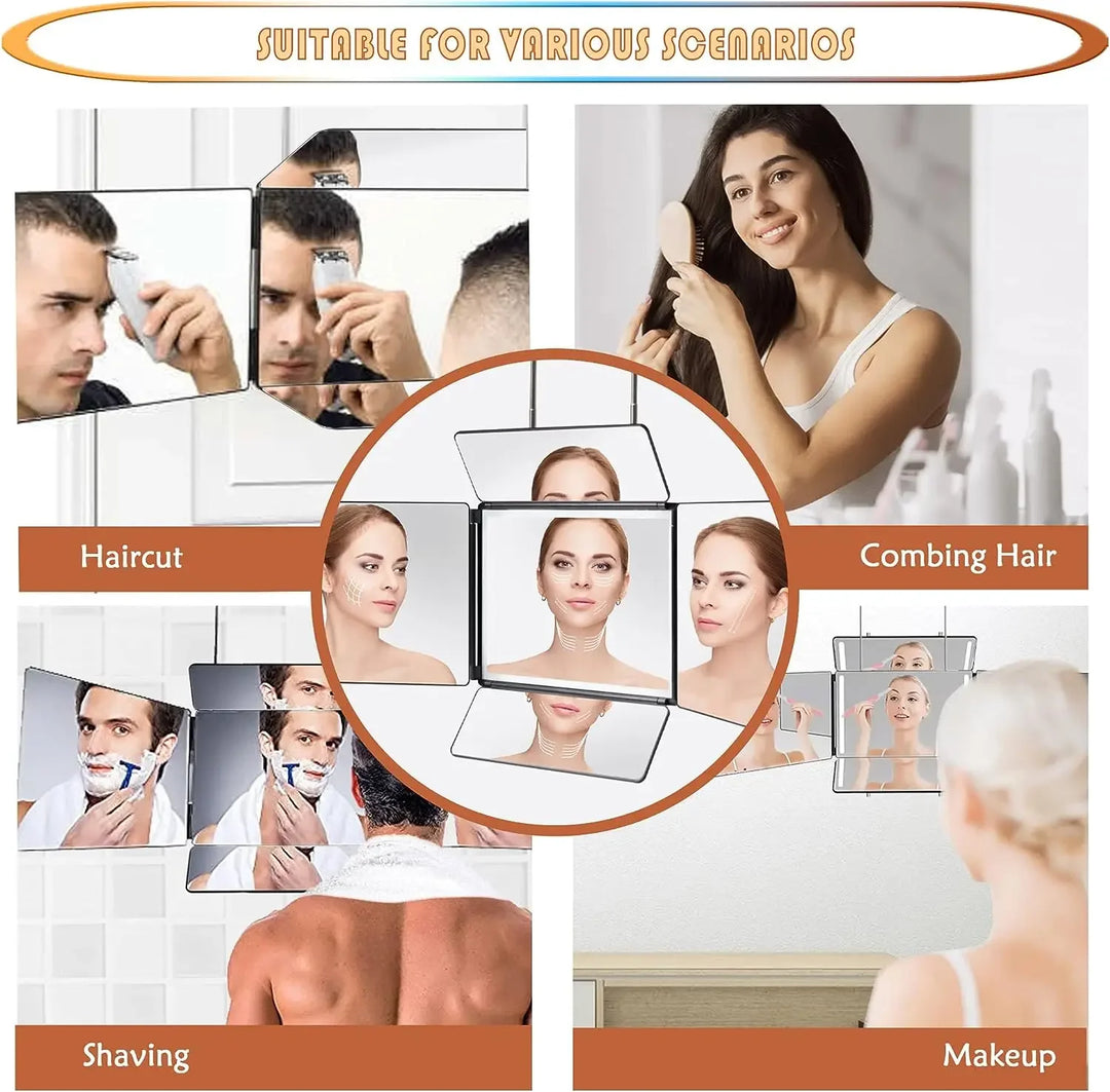 LED Trifold Self Haircut Mirror