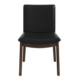 Laura Black PU Solid Wood Dining Chair (Set Of 2)