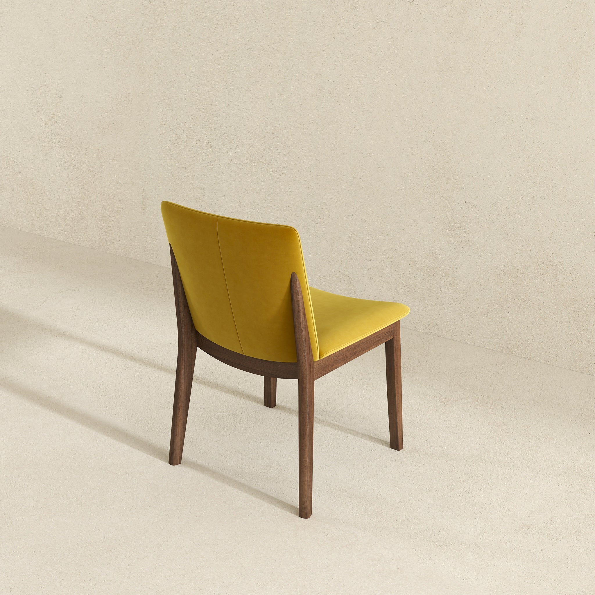 Laura Gold Velvet Solid Wood Dining Chair