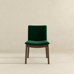 Laura Green Velvet Solid Wood Dining Chair