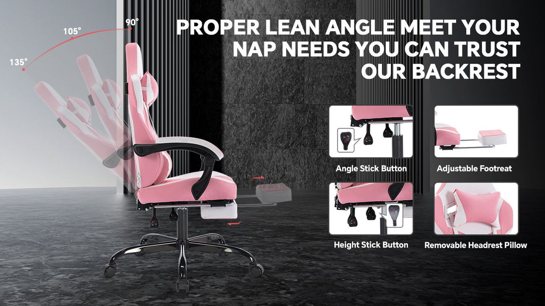  Leather Ergonomic Gamer Chair 