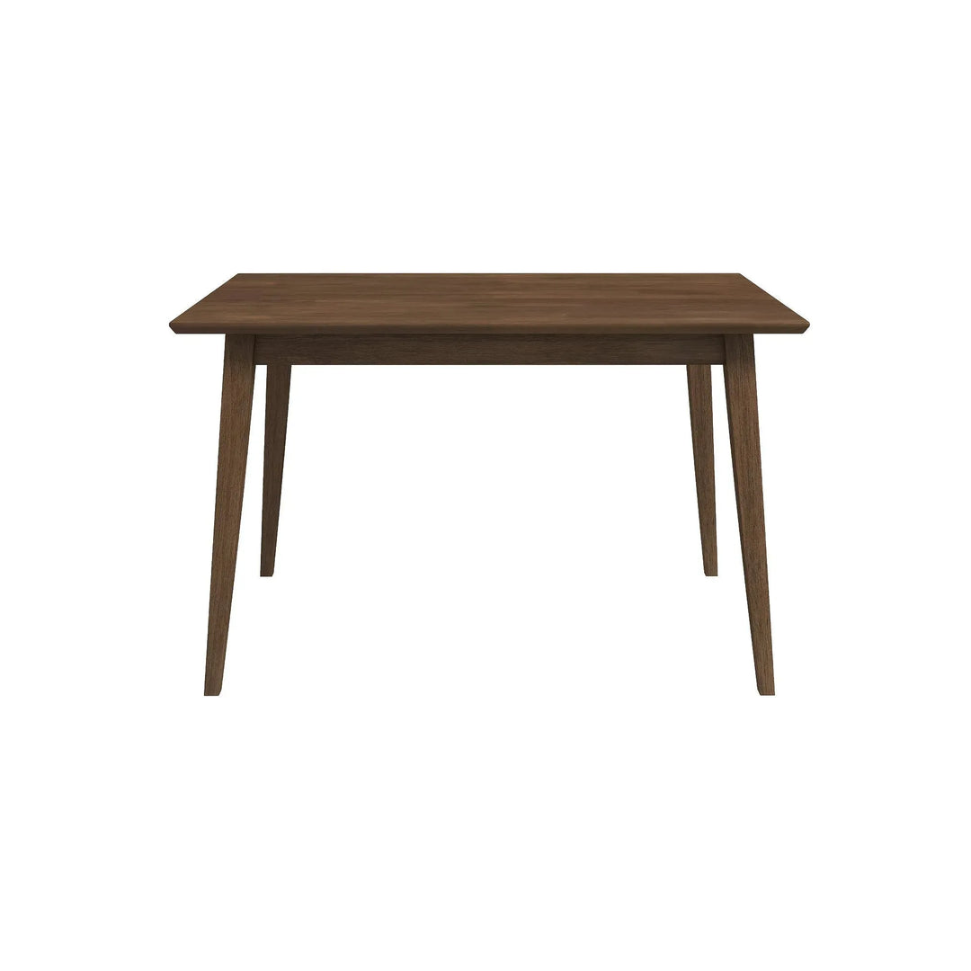 Levi Modern Style Solid Wood Rectangular Dining Kitchen Table 47" Walnut