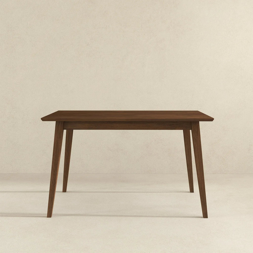 Levi Modern Style Solid Wood Rectangular Dining Kitchen Table 47" Walnut