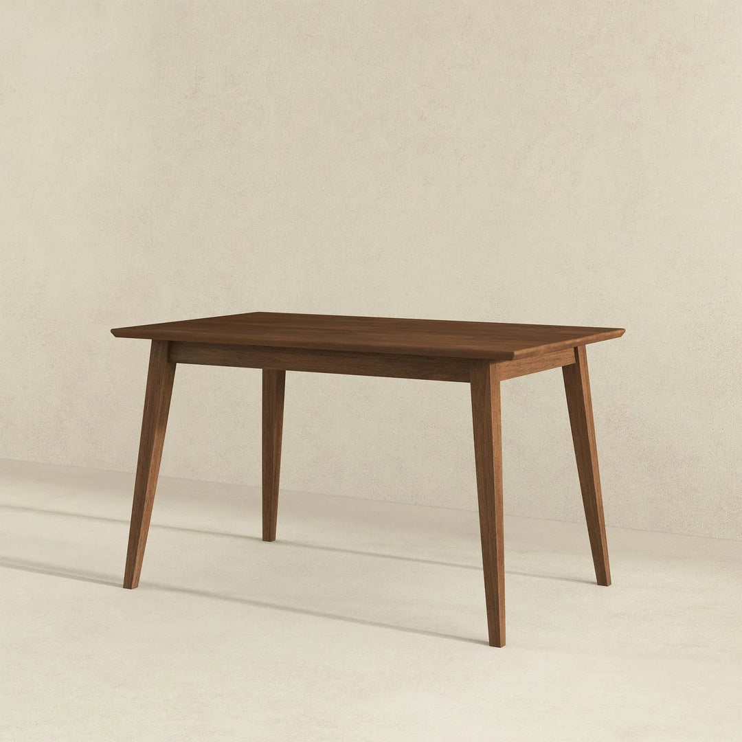 Levi Modern Style Solid Wood Rectangular Dining Kitchen Table 47" Walnut