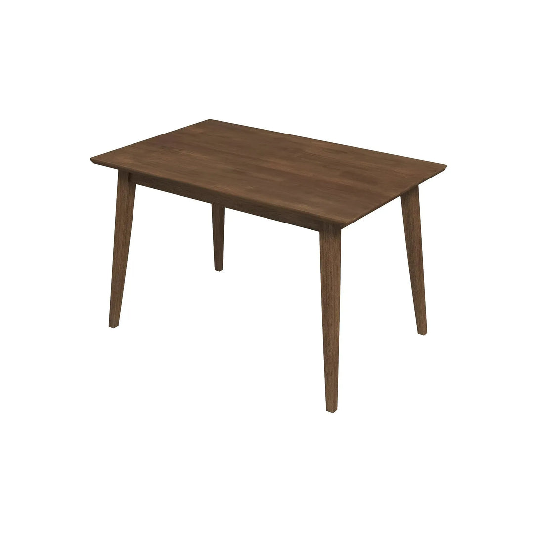 Levi Modern Style Solid Wood Rectangular Dining Kitchen Table 47" Walnut